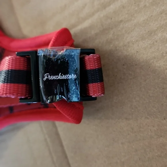 Frenchiestore neck adjustable vegan leather harness-M - Picture 3 of 6